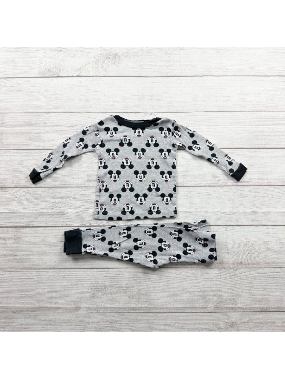 Disney Junior Mickey Mouse Toddler Pajamas 2 Piece Snug Fit Long Sleeve PJs 2T